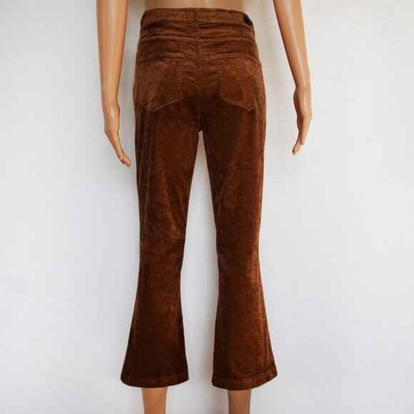 PAIGE Chestnut Colette Crop Flare Corduroy Pants / 29 - Picture 6 of 14